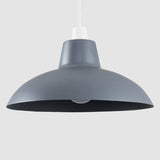 Civic Dark Grey Metal Pendant Shade - Comet Lighting