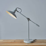 Civic Grey and Chrome Metal Table Lamp - Comet Lighting