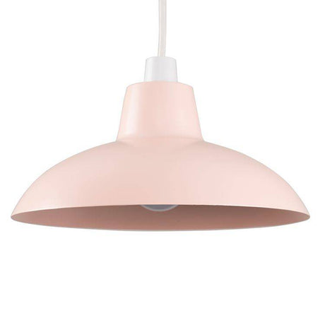 Civic Pink Metal Pendant Shade - Comet Lighting