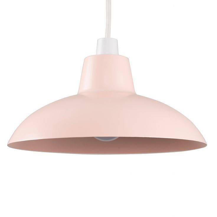 Civic Pink Metal Pendant Shade - Comet Lighting