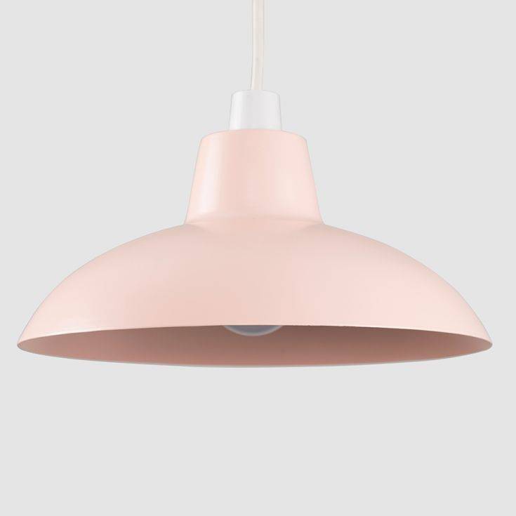 Civic Pink Metal Pendant Shade - Comet Lighting