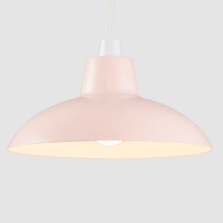 Civic Pink Metal Pendant Shade - Comet Lighting