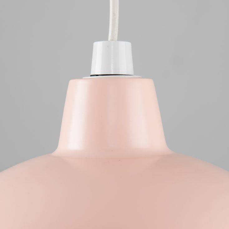 Civic Pink Metal Pendant Shade - Comet Lighting