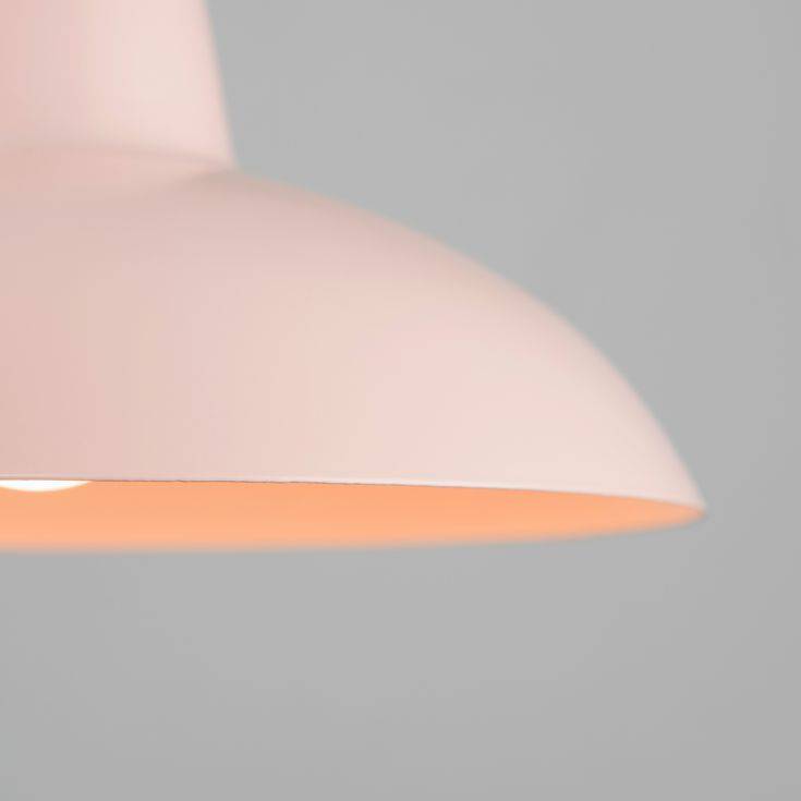 Civic Pink Metal Pendant Shade - Comet Lighting