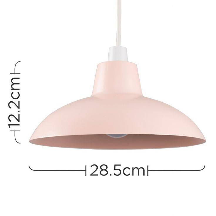 Civic Pink Metal Pendant Shade - Comet Lighting