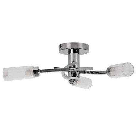 Claudia 3 Way Ceiling Light Chrome - Comet Lighting