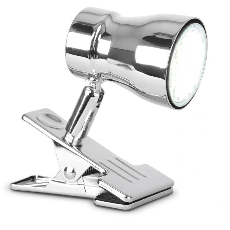 Clip-on LED Daylight GU10 Spotlight Chrome - Comet Lighting