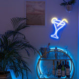 Cocktail Glass Neon Style LED Wall Light - Comet Lighting