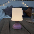 Colmar Pink Battery Operated Touch Table Lamp With White Shade Indoor/outdoor Use - Comet Lighting