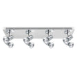 Consul Chrome 8 Way Rectangular Plate Spotlight - Comet Lighting