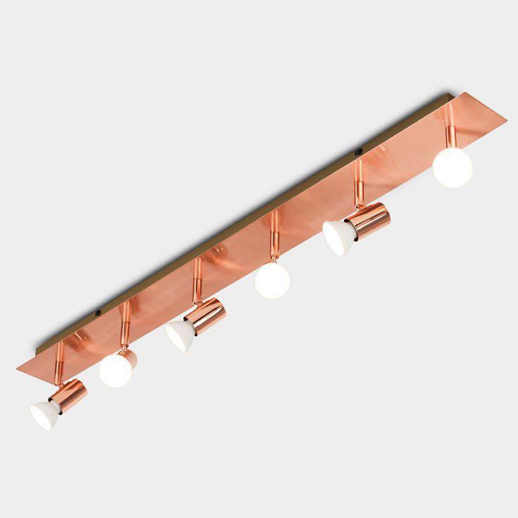 Consul Copper 6 Way Plate Spotlight - Comet Lighting