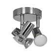 Consul Mini 3 Way Round Plate Spotlight Chrome - Comet Lighting