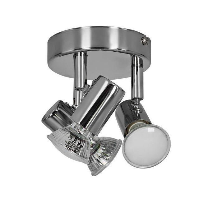 Consul Mini 3 Way Round Plate Spotlight Chrome - Comet Lighting