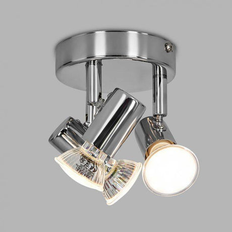 Consul Mini 3 Way Round Plate Spotlight Chrome - Comet Lighting