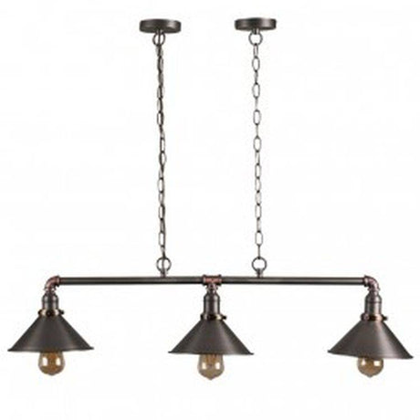 Corinthia 3 Way Over Table Light Aged Brass Nickel Copper - Comet Lighting