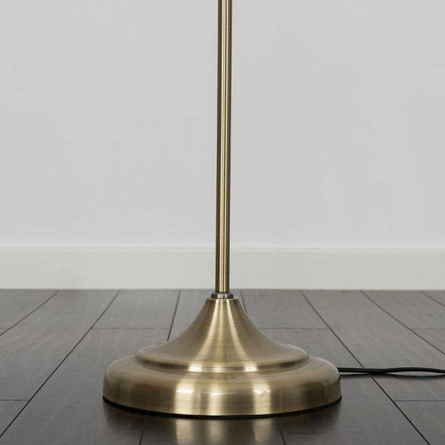 Corinthia Angled Floor Lamp Antique Brass - Comet Lighting