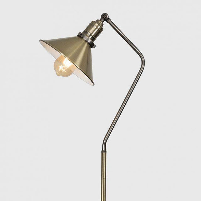 Corinthia Angled Floor Lamp Antique Brass - Comet Lighting