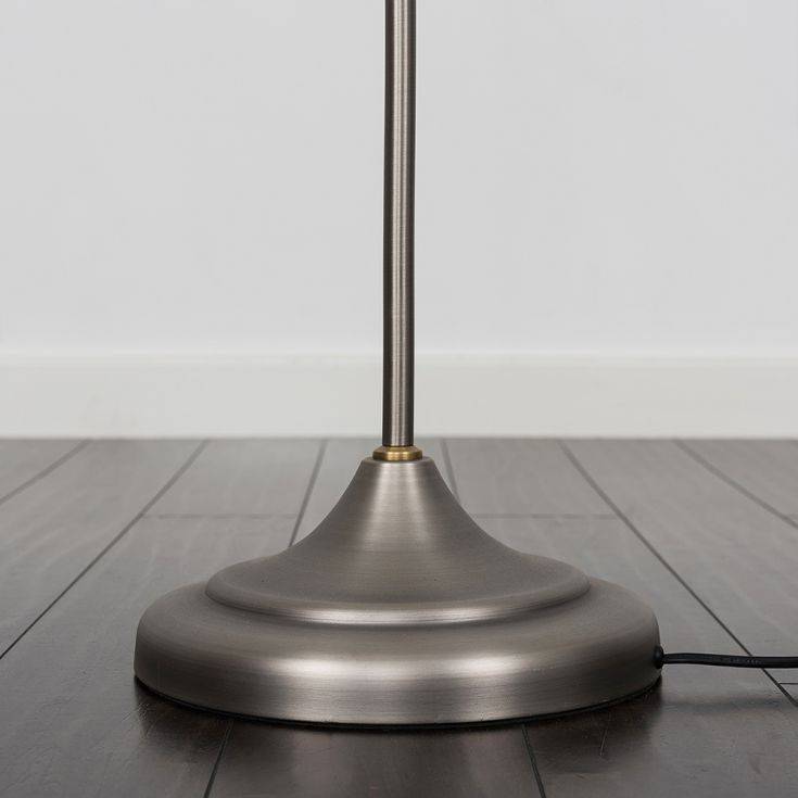 Corinthia Angled Floor Lamp In Aged Nickel - Comet Lighting