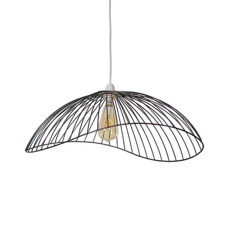 Covelas Black Wavy Wire Pendant Ceiling Shade - Comet Lighting