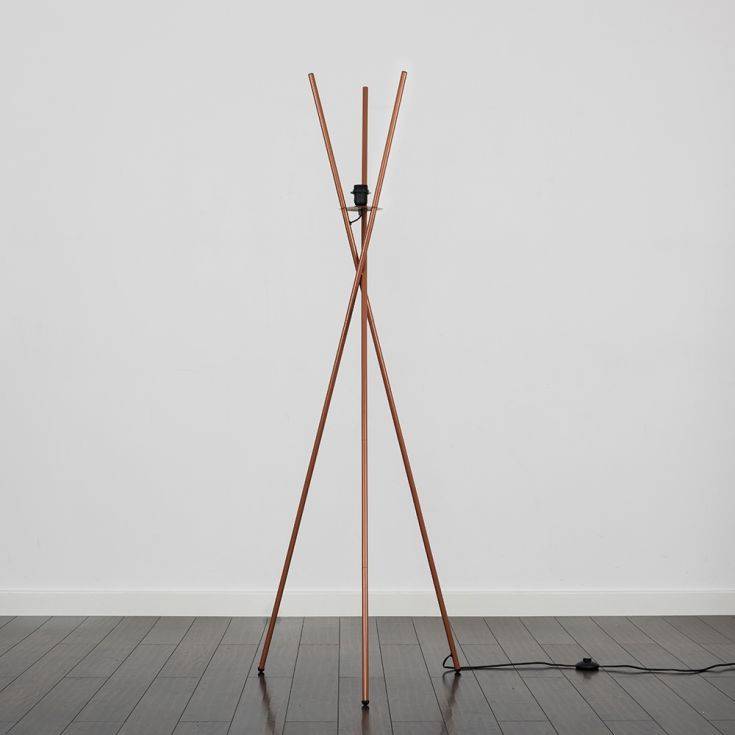 Crawford Tripod Floor Lamp Copper Painted - Comet Lighting