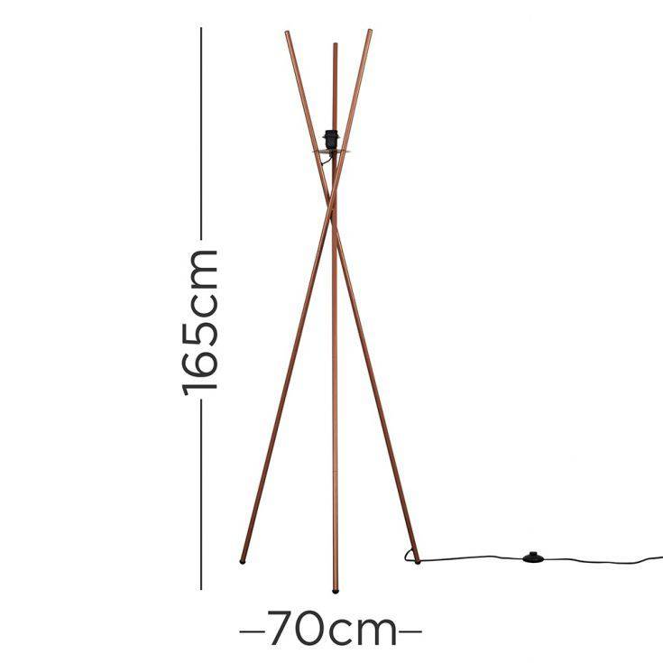 Crawford Tripod Floor Lamp Copper Painted - Comet Lighting