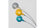 Curva Grey Floor Lamp with Multi Coloured Shades - Comet Lighting