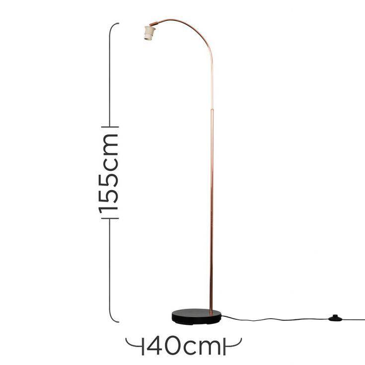 Curva Trend Floor Lamp Copper And Black - Comet Lighting