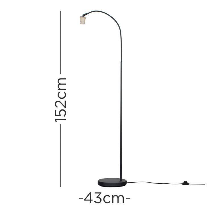 Curva Trend Floor Lamp Dark Grey - Comet Lighting