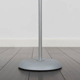 Dalby Silver Floor Lamp With White Shade - Comet Lighting