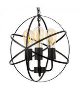 Dalton Black Atom 3 Way Ceiling Light - Comet Lighting