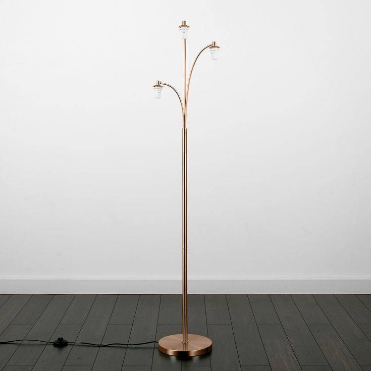 Dantzig Copper 3 Arm Floor Lamp - Comet Lighting