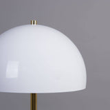 Dargai Gold Table Lamp With White Metal Dome Shade - Comet Lighting