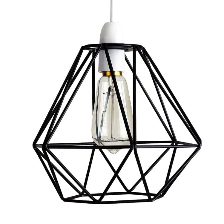 Diablo Black Wire Frame Pendant Shade - Comet Lighting