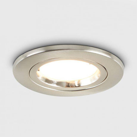 Die Cast GU10 Fire Rated Downlight Nickel - Comet Lighting