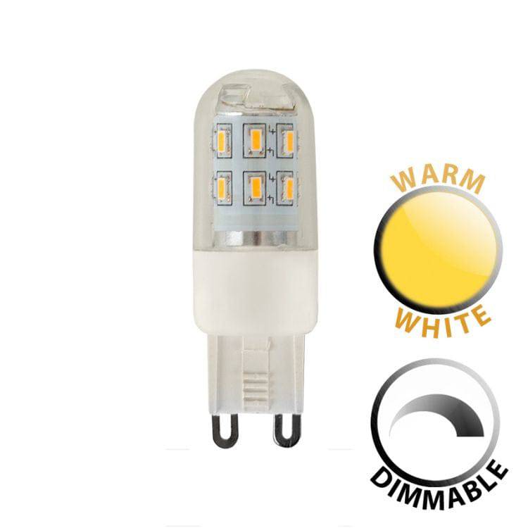 Dimmable 3W SMD LED G9 Bulb 3000K - Comet Lighting