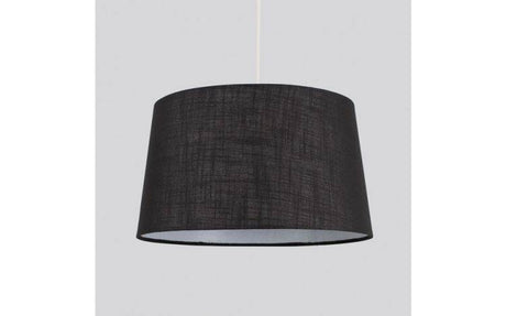 Doretta Reversible Tapered Faux Linen Shade 300 x 400 Black - Comet Lighting