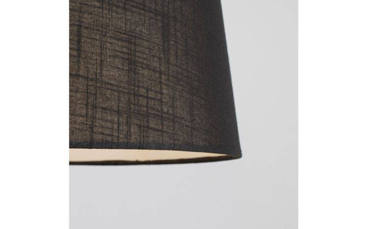 Doretta Reversible Tapered Faux Linen Shade 300 x 400 Black - Comet Lighting