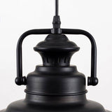 Duomo Industrial Pendant Ceiling Light In Black - Comet Lighting