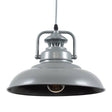 Duomo Industrial Pendant Ceiling Light In Grey - Comet Lighting