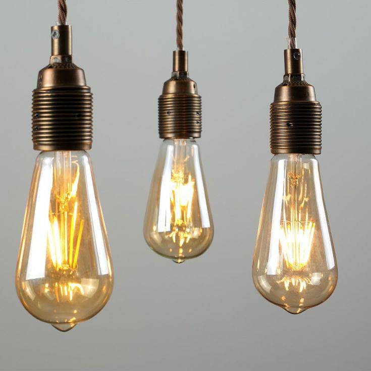 E27 4W LED Filament Pear Shaped Bulb AMBER - Comet Lighting