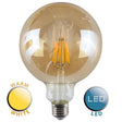 E27 6W LED Filament Giant Globe Bulb AMBER 2700K - Comet Lighting