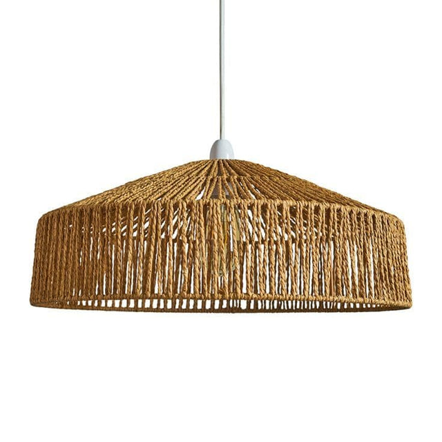 Elcano Brown Rope Pendant Shade - Comet Lighting