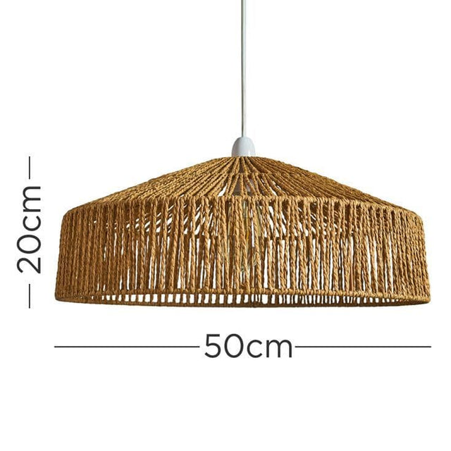 Elcano Brown Rope Pendant Shade - Comet Lighting