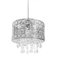 Enna Pendant Shade In Chrome With Acrylic Droplets - Comet Lighting