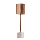 Eriksen Copper Table Lamp With Marble Base - Comet Lighting