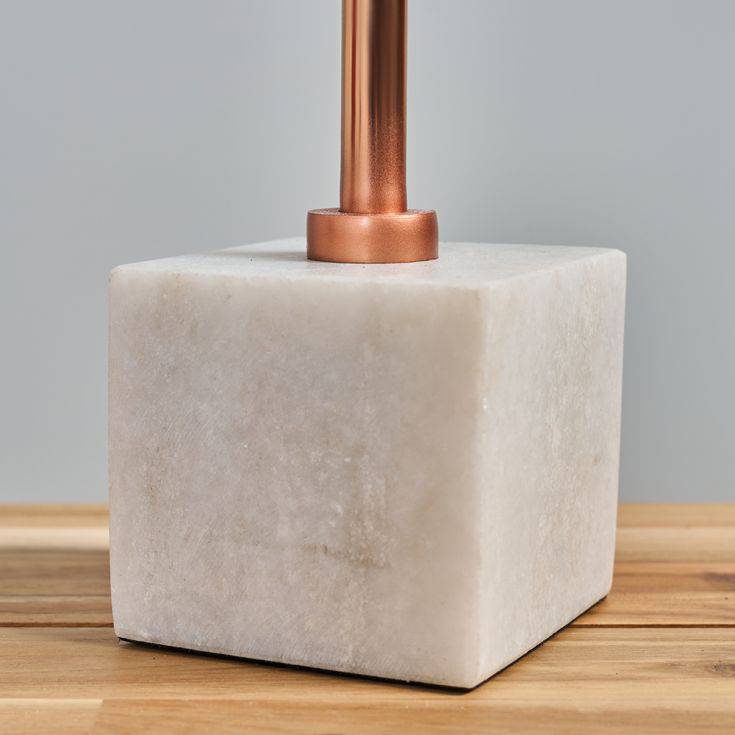 Eriksen Copper Table Lamp With Marble Base - Comet Lighting