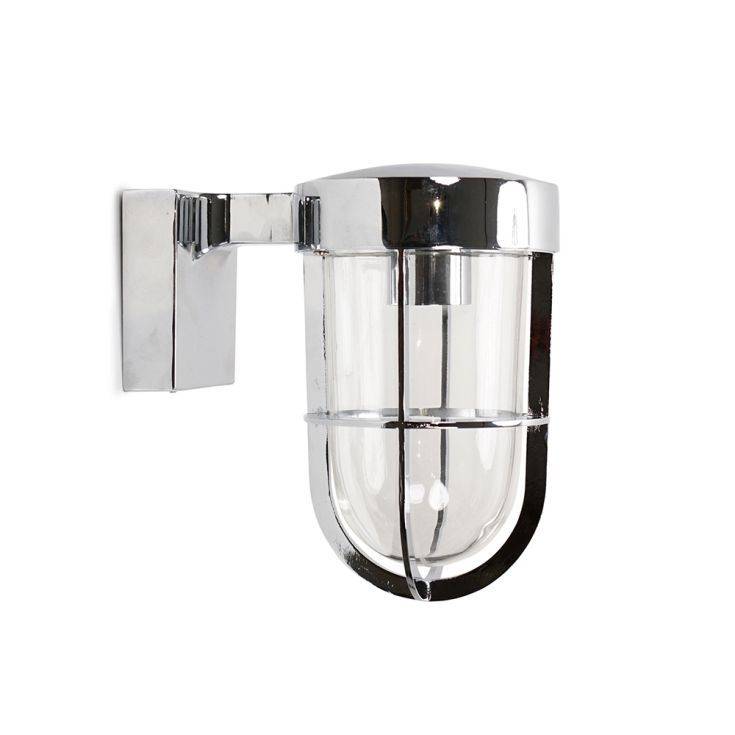 Fanar IP44 Chrome Outdoor And Bathroom Wall Light - Comet Lighting