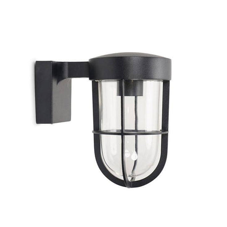 Fanar IP44 Matt Black Outdoor And Bathroom Wall Light - Comet Lighting