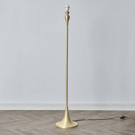 Faulkner Matt Gold Spindle Floor Lamp - Comet Lighting