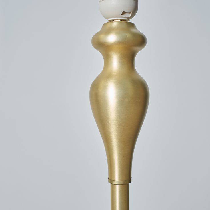 Faulkner Matt Gold Spindle Floor Lamp - Comet Lighting